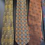 MENS VINTAGE TIES x6 Paisley Geometric Patterned Polyester Retro Tie Bundle Image 2