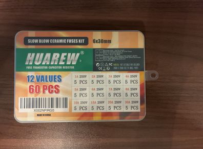 Various fuse slow blow ceramic kit