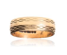 9ct men's heavy gold band 4g size S