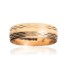 9ct men's heavy gold band 4g size S