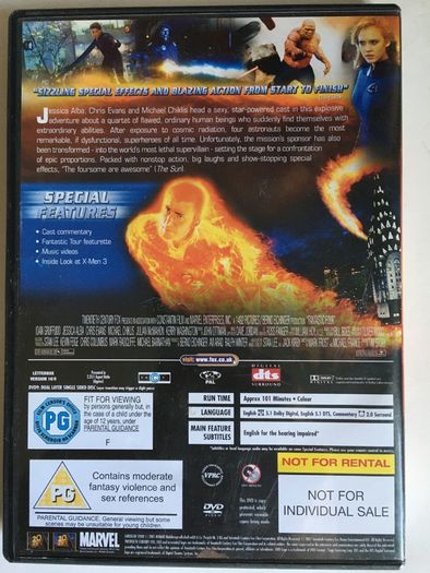 Fantastic Four [2004] & Fantastic Four: Rise Of The Silver Surfer [2007] [2xMovie DVD]