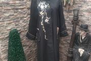 Vintage Pret aPorter Black embroidered Trench coat