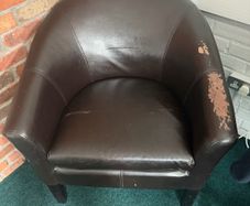 2 leather arm chairs