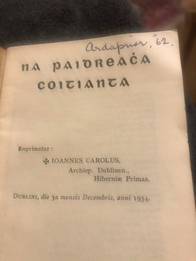 1st Edition-Na Paidreacha Coitianta (1954)