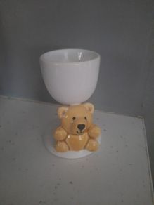 ceramic teddy egg cup