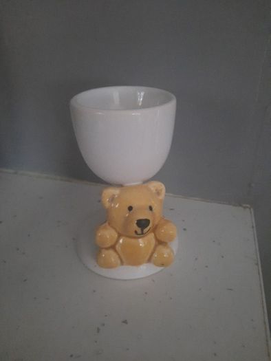 ceramic teddy egg cup