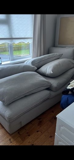 Grey L shaped couch