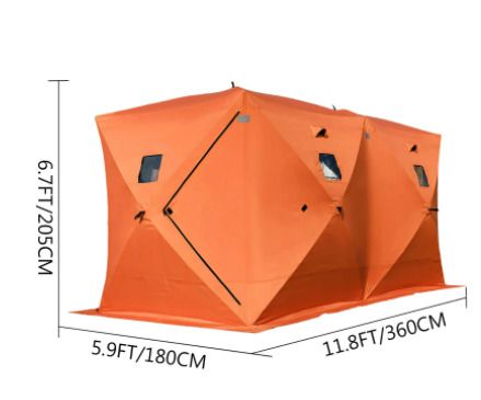 BRAND NEW Ice Fishing Tent Shelter Shanty Pop-Up 8-Person 300D Oxford Fabric Waterproof Windproof for Winter Fishing Camping Hiking