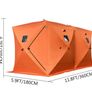 BRAND NEW Ice Fishing Tent Shelter Shanty Pop-Up 8-Person 300D Oxford Fabric Waterproof Windproof for Winter Fishing Camping Hiking Image 6