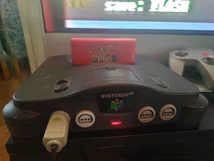 Nintendo 64 with hacked game