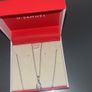 H.Samuel Sterling Silver Diamond Droplet Necklace Image 2