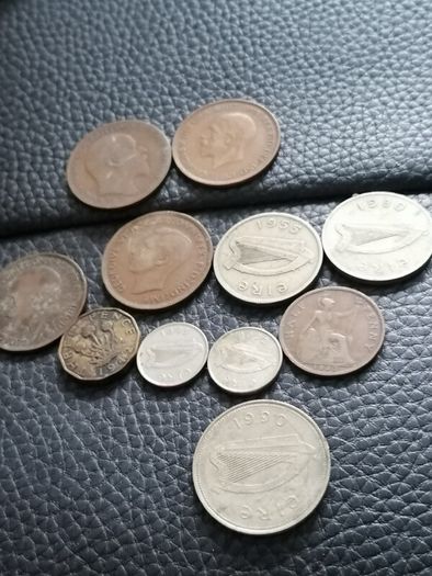 selection of old coins, can be sold separately or as a lot
