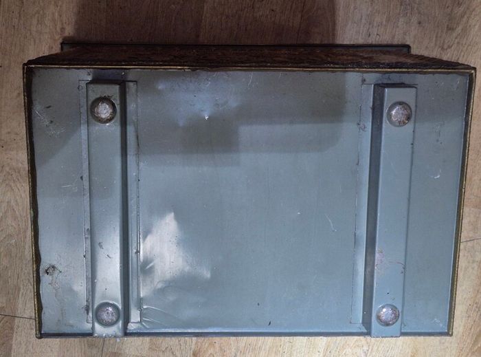 Vintage Embossed Brass Coal, Turf, Wood Storage Chest, Tavern Scene