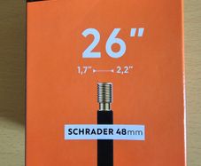 Bicycle inner tube for 26-inch wheels,size 1,7-2,2