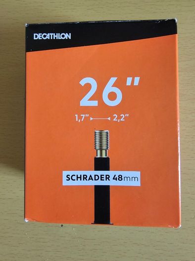 Bicycle inner tube for 26-inch wheels,size 1,7-2,2