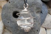 Clear Quartz necklace,gemstone jewellery.Unisex jewellery.Gift