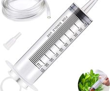 Syringe 100ml, Syringes, Large Syringe, Plastic Syringe, Big Syringe, Large Plastic Syringe with 130cm Hose Tube, For Scientific Labs, Nutrient Measuring, Watering, Refilling