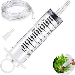 Syringe 100ml, Syringes, Large Syringe, Plastic Syringe, Big Syringe, Large Plastic Syringe with 130cm Hose Tube, For Scientific Labs, Nutrient Measuring, Watering, Refilling