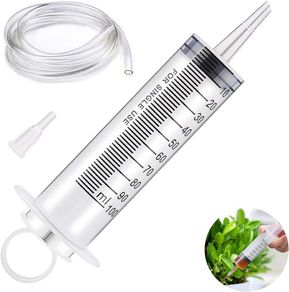 Syringe 100ml, Syringes, Large Syringe, Plastic Syringe, Big Syringe, Large Plastic Syringe with 130cm Hose Tube, For Scientific Labs, Nutrient Measuring, Watering, Refilling