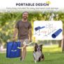 Dog Agility Set 11-piece Agility Equipment for Dogs with 2 Tunnels Adjustable Height Jump Ring & Hurdles Weave Pole Image 3