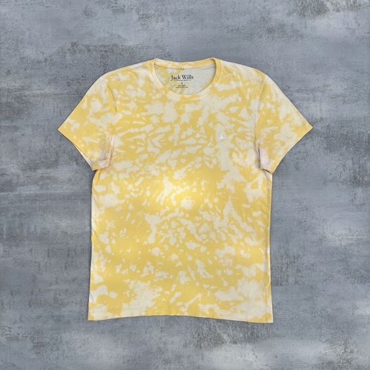 Yellow tie dye jack wills tshirt