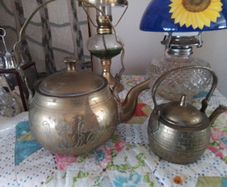 Two Brass Teapots