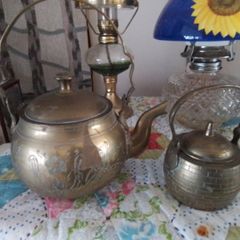 Two Brass Teapots