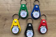Leather Seat key ring with trolley token