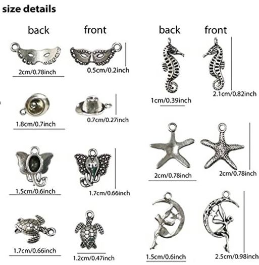 120PCS Wholesale Bulk Lots Jewelry Making Silver Charms Mixed Smooth Tibetan Silver Metal Charms Pendants DIY for Necklace Bracelet Jewelry Making and Crafting (FREE POSTAGE)