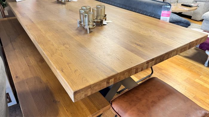 Ex Display Solid Heavy Oak Dining Table 180cm