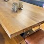 Ex Display Solid Heavy Oak Dining Table 180cm Image 3