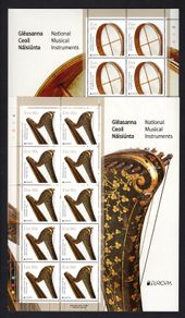 2014 Ireland Europa Musical Instruments Commemorative Stamp Sheetlet Plate 1B1B1B1B Mint Never Hinged (MNH)