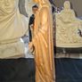Beautiful Old Sacred Heart of Jesus, Handcrafted Wooden Sculpture made by Conrad Moroder in Ortisei Italy., featuring a carved heart on the chest., Postage Available or Collection Image 4