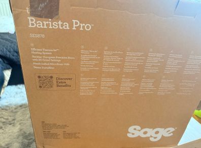 Sage Barista pro coffee machine