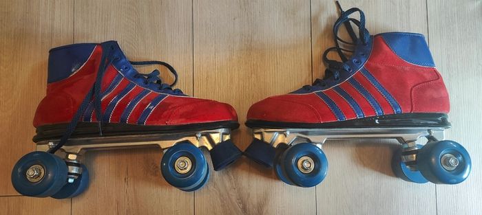 Vintage 1980s style disco roller boots
