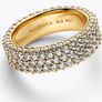 Pandora Timeless Pave Triple Row Gold Plated Ring Image 2
