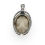 925 Vintage Sterling Silver Blue Crystal Pendant Image 4