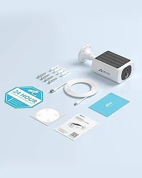 2K Solar Security Cameras Wireless Outdoor/Indoor, Integrated Solar Panel, Battery Camera, Color Night Vision, Spotlight Camera, 2-Way Talk, PIR Motion Detection, Alerts, Work with Alexa, C3