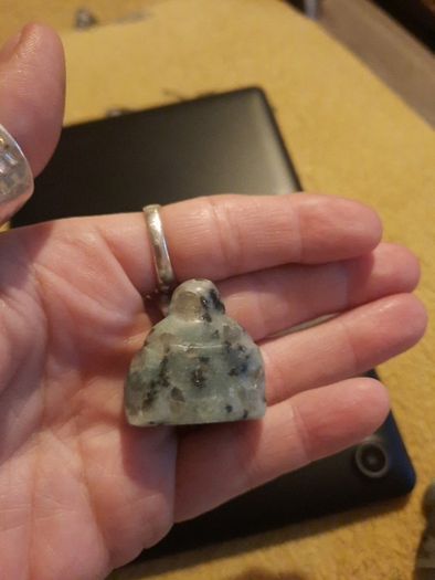 small labrodite buddha stone