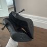Penneys black suede high heel sock style ankle boots size 5 Image 3