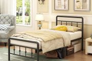 3ft Single Bed Frame with Victorian Headboard and Footboard