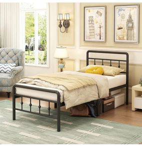 3ft Single Bed Frame with Victorian Headboard and Footboard