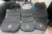 Bugaboo black foot muffs in swords