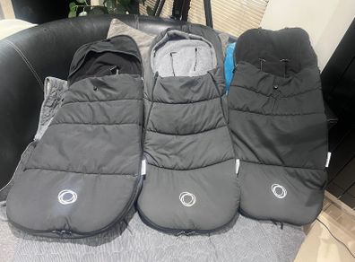 Bugaboo black foot muffs in swords