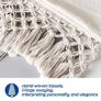 Hammock Chair Large Relax Hanging Swing Chair Cotton Weave for Superior Comfort Elegant Tassels Creative Metal Strong Spreader Bar 3-section Combination Detachable Easy to Install MULTIPLE COLOURS AVAILABLE (FREE POSTAGE) Image 4