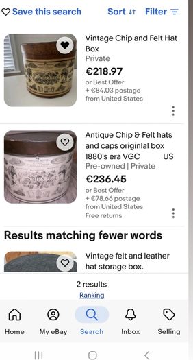 19th Century Chip and Felt designer hat boxes