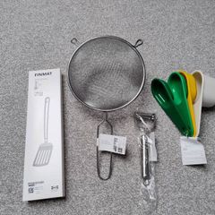 BNIP Kitchen Utensils Sif, Measurement Cups. Peeler, Spatula