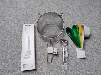 BNIP Kitchen Utensils Sif, Measurement Cups. Peeler, Spatula