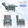 Recliner Chair Armchair Adjustable Single Chair Sofa for Relaxing Accent Chair Pushback for Living Room Bedroom Wing Back Reclining | Grey Image 2
