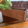 Vintage MCM Hammered Copper Rectangular Shape Planter Jardiniere Image 2